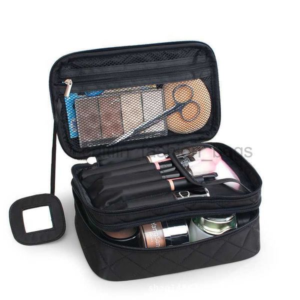 

totes makeup makeup bag for women double layered large capacity travel organizer waterproof nylon wash case caitlin_fashion_ bags