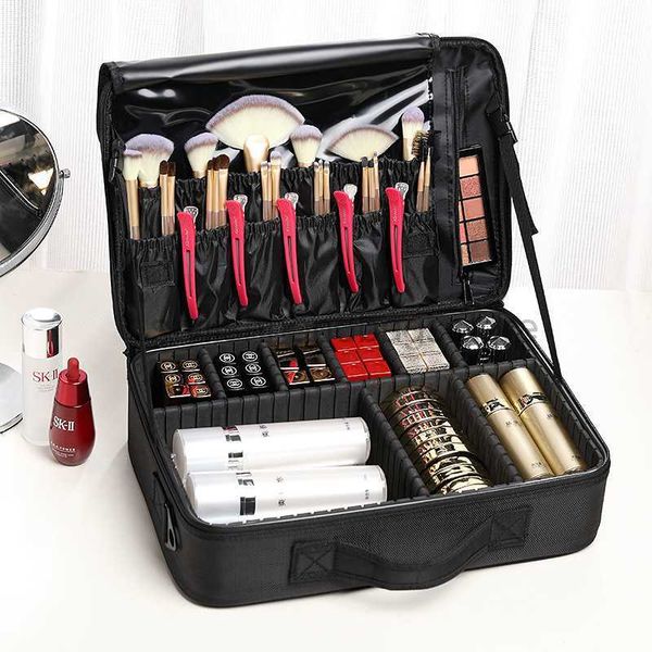 

totes large capacity cosmetic bag travel cosmetic bag women's portable cosmetic bag beauty box nail tool set lipstick organizerstylishh