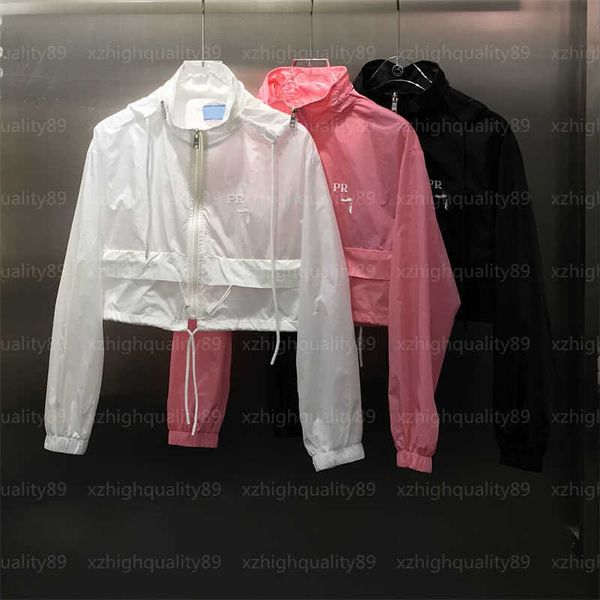 

summer tracksuit women jacket shorts sets cool and comfortable sunscreen clothing letter drop glue long sleeved jacket casual shorts designe, Gray