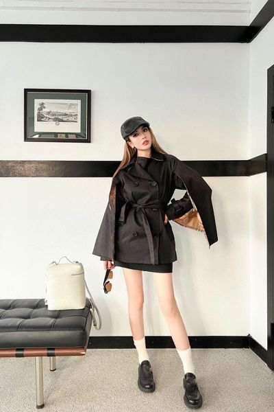 

2023 women vintage designer tweed blazer jacket coat female milan runway designer dress causal long sleeve clothing suit k5, Black;brown