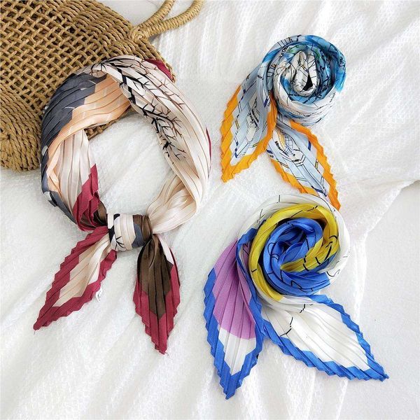

fold small scarf womens spring and autumn winter thin style fashionable, Blue;gray