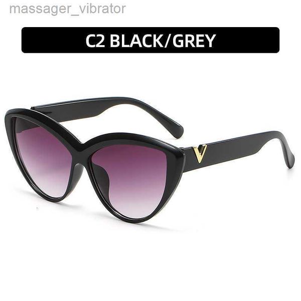 

new cat's Eye Sunglasses Fashionable comfortable personalized Large Frame Sunglasses Women's trend RN7W LDZF