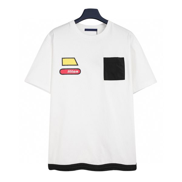 

men's plus tees & polos round t-shirt plus size neck embroidered and printed polar style summer wear with street pure cotton 22a, Black;brown