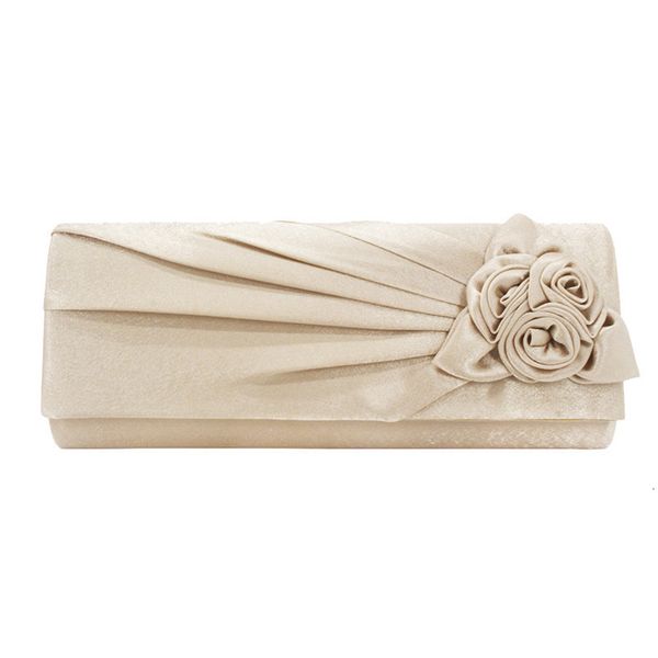 

evening bag ladies silk rose pattern casual clutch purse chain handbag party for wedding festival decor supplies 230901
