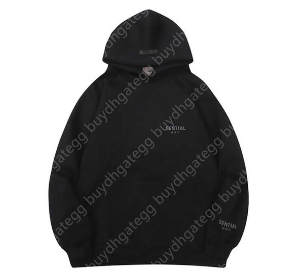 

2023new m2tw hoodies fear of essent designer essentialhoodie men women sweater spring oversize autumn silicon skateboard high god hoody ess, Black