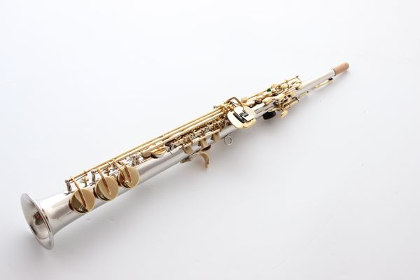 

france selm ss-r54 soprano saxophones sax saxophone bb silvery silver plated saxe musical instrument sopranino soprillo straight soprano
