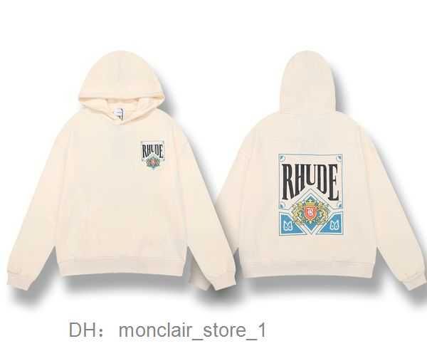 

rhude hoodie rhude designer mens letter print loose long sleeve hoodies fashion sports for men women luxury brand sweatshirt us 3 osl1, Black