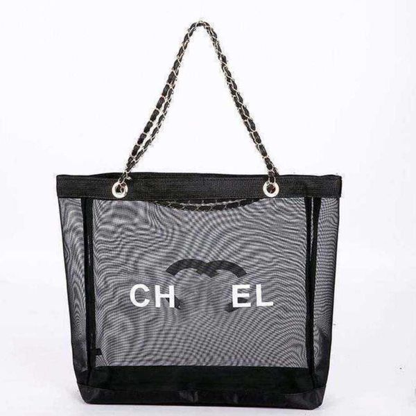 

designer channel women shopping bag fashionable summer mesh big bag chain handbag large celebrity fashion shoppings bag shoulder bag