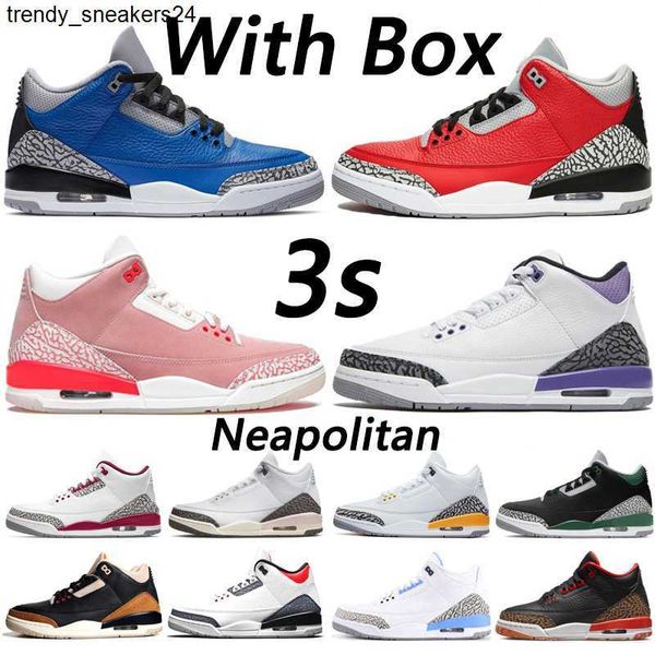 

2023 with box jumpman 3 mens basketball shoes 3s fire red varsity royal dark iris rust pink neapolitan cardinal katrina laser orange men wom