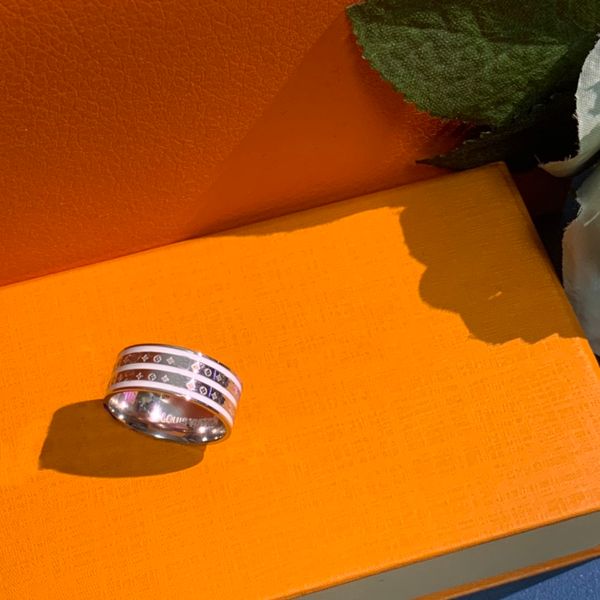 

christmas gift titanium steel fashion simple trend couple ring, Slivery;golden