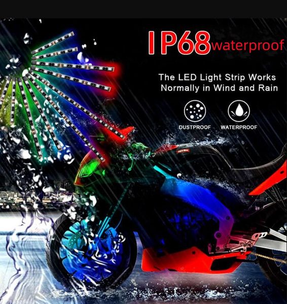 

motorcycle lighting led light kit rgb mticolor accent glow neon strips with remote controller for motor bike drop delivery mobiles m dhn5g