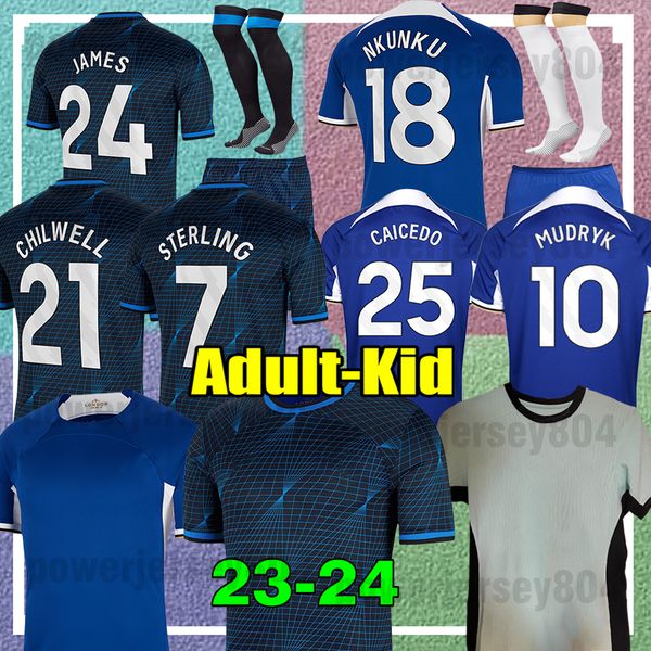 

enzo soccer jerseys 23 24 fernandez cfc sterling mudryk joao felix football shirts havertz pulisic jersey men kids kit kante jorginho chilwe, Black;yellow