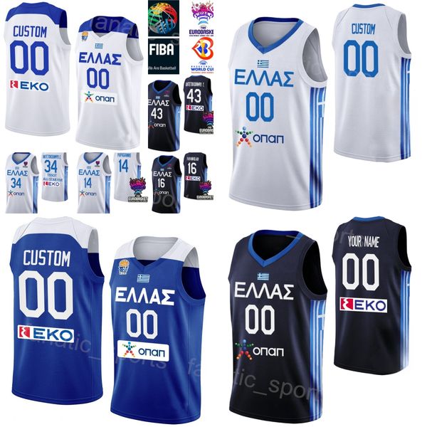 

print basketball world cup greece 0 thomas walkup jerseys national 14 georgios papagiannis 16 kostas papanikolaou 21 ioannis papapetrou gian, Black