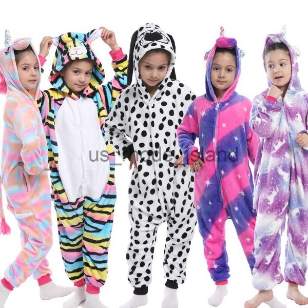 

pajamas kigurumi kids dalmatians dog zebra unicorn onesie pajamas infantil winter warm boys girls pyjamas hooded jumpsuit animal costume x09, Blue;red
