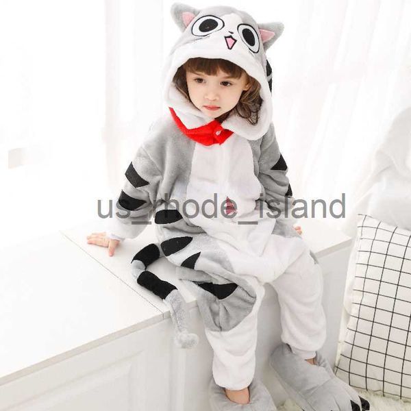 

pajamas kigurumi cat onesie kids unicorn pajamas for children animal cartoon blanket sleepers baby costume winter boy girl jumspuit x0901, Blue;red