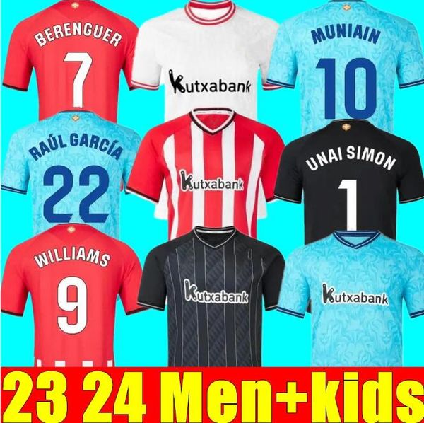 

2023 2024 bilbao club soccer jerseys 23 24 athletic aduriz guruzeta williams muniain paredes berenguer ander herrera unai simon football men, Black;yellow