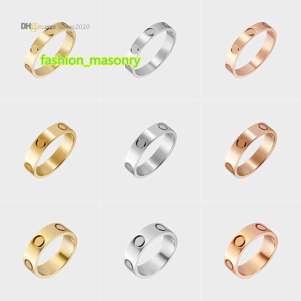 

love ring designer ring lovers classic band rings luxury jewelry titanium steel gold-plated never fade not allergic gold silver rose gold 4/