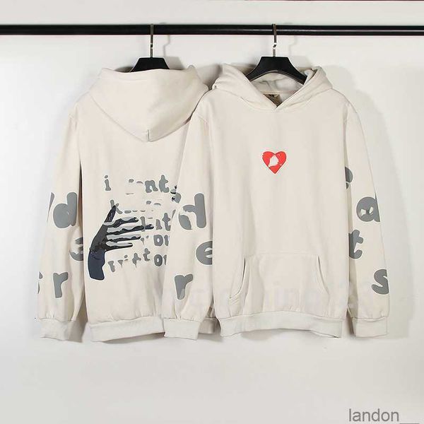 

men's hoodies sweatshirts and women's love arms letter foam hoodie jacket aneyees designer personality, Black