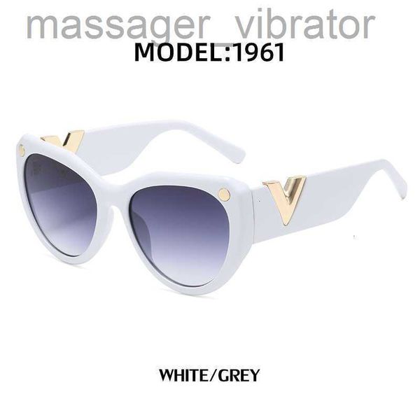 

v-shaped leg ins sunscreen wide sunglasses men's fashion cat's eye women's advanced sense oy21 fllj, White;black
