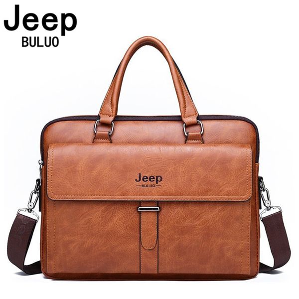 

briefcases buluo men business bag set handbags leather office bags male for 14 inch lapbriefcase 230901