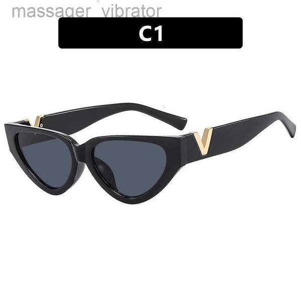 

show 2023 new small fashion frame v cat eye sunglasses women's fashion g29k dw0m, White;black