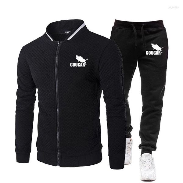 

men's tracksuits 2023 printed tracksuit baseball jacket and pants daily casual sports jogging fleece suit33, Gray