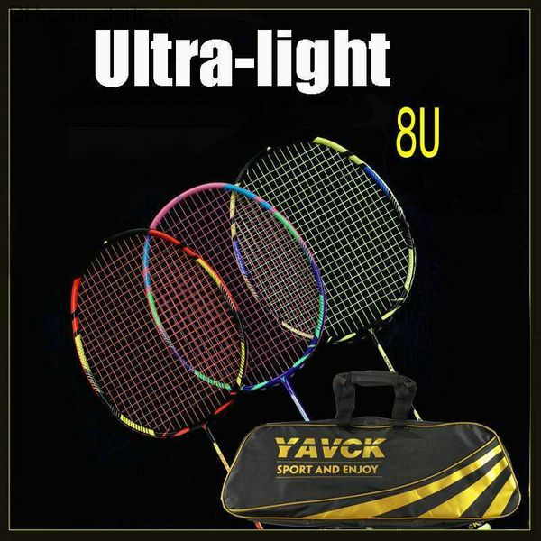 

badminton rackets full carbon badminton racket offensive and defensive 8u tap carbon fiber handle men women training competition single sq23