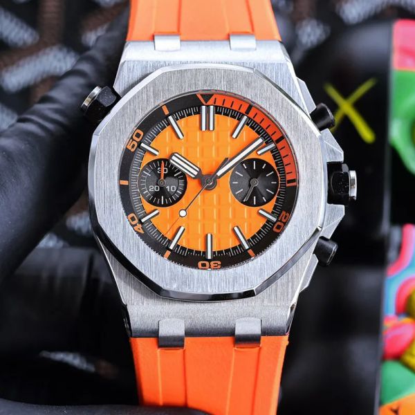 

mans watches automatic mechanical watch 45mm luminous waterproof fashion business wristwatches montre de luxe, Slivery;brown