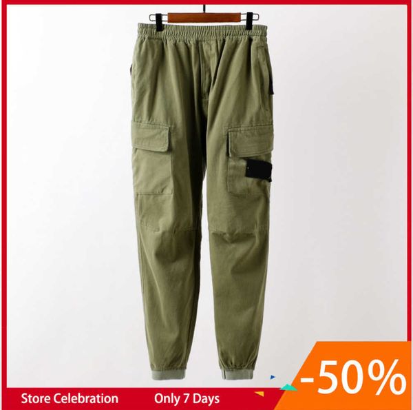 

mens cargo pants toney brand designer stone three colors high-end is land streetwear overalls trousers youth fashion men spring autumn sport, Black