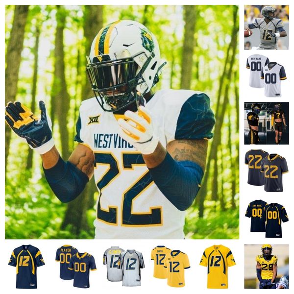 

west virginia mountaineers football jersey 66 ja'quay hubbard 1 lee kpogba 25 jackson 18 tirek austin-cave 67 landen livingston 22 jahi, Black
