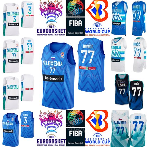 

printed slovenia 32 bine prepelic jerseys basketball 2023 world cup 30 zoran dragic 10 mike tobey 6 aleksej nikolic 7 klemen prepelic luka d, Black
