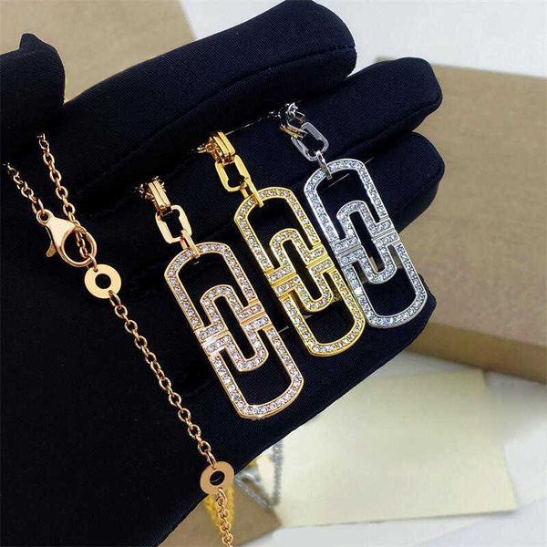 

designer bracele bvg pendant fashion luxury jewelry diamond gold necklace ring accessories clover womenbaojia paper clip shell full sky star, Silver