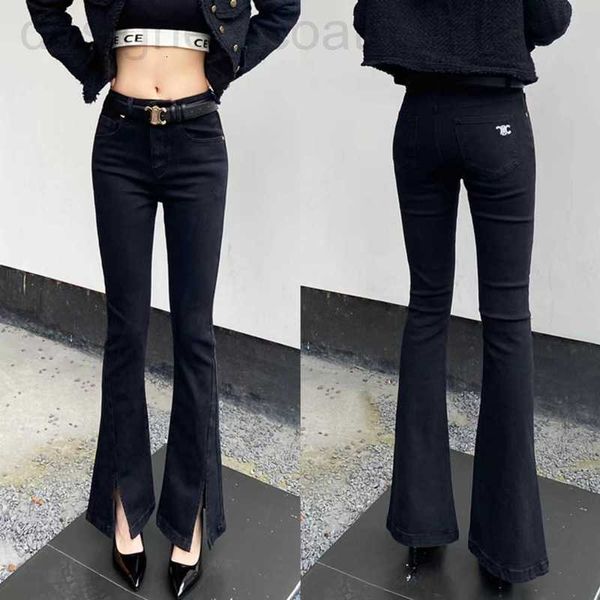 

womens luxury flared pants designer casual letter pants flared ce arc new line flare pants high waist slim black micro flared jeans