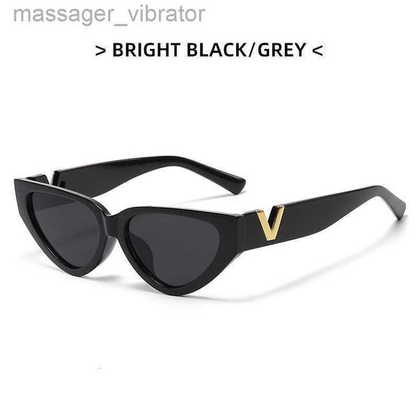 

show 2023 new glasses modern trend personality zebra pattern sunglasses fashion small frame cat eye sunglasses 86vf ggr7, White;black