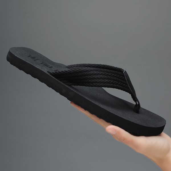 

2024 man sandals flip flops for women stylish slipper fashion classics sandal slipper flat shoes slide size 35-42, Black