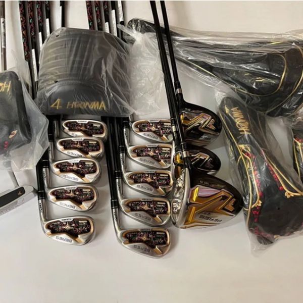 

brand new golf clubs 4 star honma beres s-08 full set driver + fairway woods + irons + putter r/s/sr flex shaft with head cover