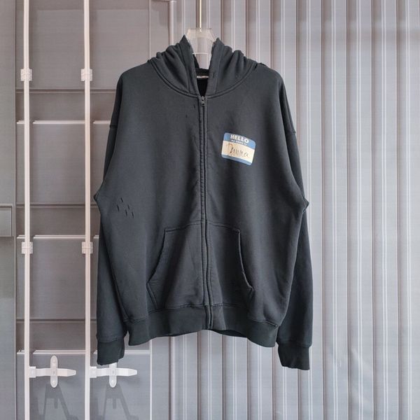 

blcg lencia autumn winter oversize hoodies men carbonized compact spinning fabric wardrobe sweatshirts warm plus size brand clothing blcg808, Black