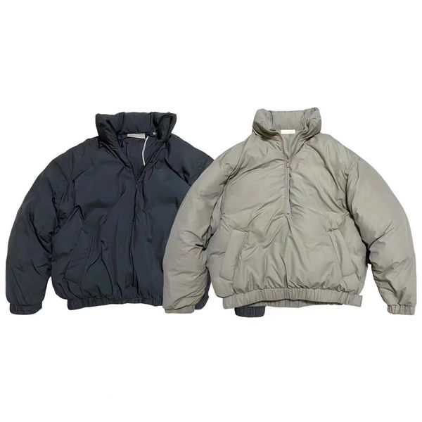 

mens designer jacket pullover loose zipper coat winter black sports high collar, Black;brown