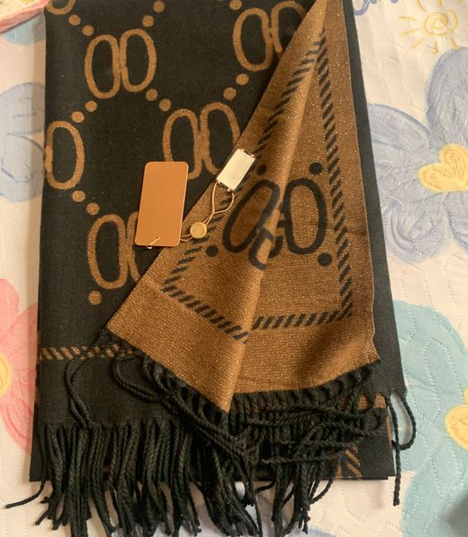 

Hijab Advanced Gold Wire Echarpe Cashwool Mixed Scarf Autumn and Wi designer scarf