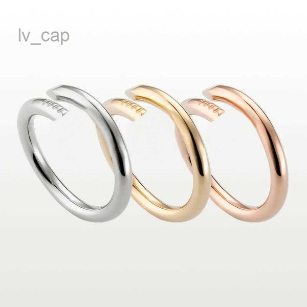 

designer nail ring luxury jewelry midi love just a rings for women titanium steel alloy gold-plated process fashion accessories never fade n, Silver