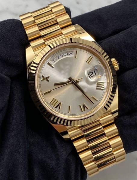 

luxury mens womens fashion 41mm watches automatic mechanical designer watch 904l stainless steel brand men wristwatches waterproof montre fe, Slivery;brown