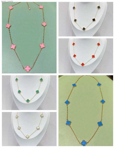 

classic clover necklace for women 4/four leaf flower 18k gold plated charm party wedding mother's thanksgiving gift designer necklace j, Silver