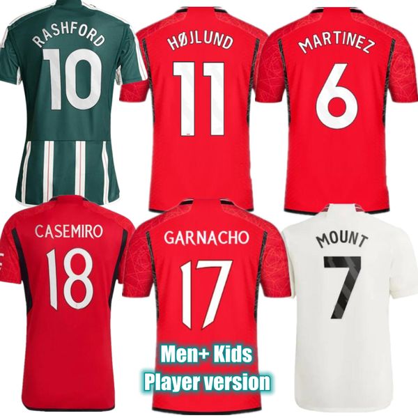 

3xl 4xl hojlund rashford casemiro soccer jerseys 23 24 utd garnacho martinez eriksen man chesters fans player version fernandes mount footba, Black;yellow
