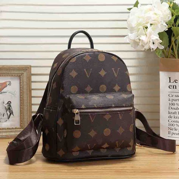 

schoolbag designer bag backpack bag woman backpack shoulder bags classic printed canvas match leather gold chain shoulder strap clamshell sc