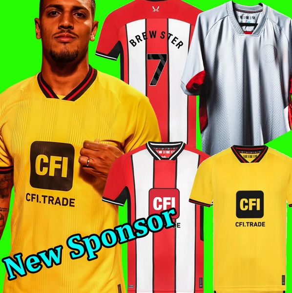 

23 24 sheffield soccer jerseys limited promotion kit sander berge united john egan rhian brewster ahmedhodzic oliver jayden bogle men kids f, Black;yellow