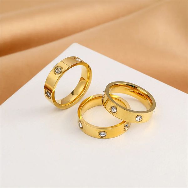 

screw love rings for woman designer ring classic diamond ring designer jewelry rings for couples titanium steel never fade not allergic wedd, Silver