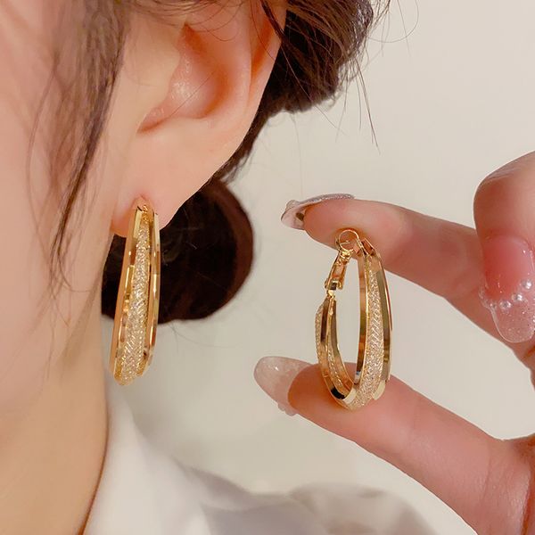 

luxury stud big gold hoop earring designer earrings for women dramatic earring crystal earring designer jewelry earring valentine's day, Golden;silver
