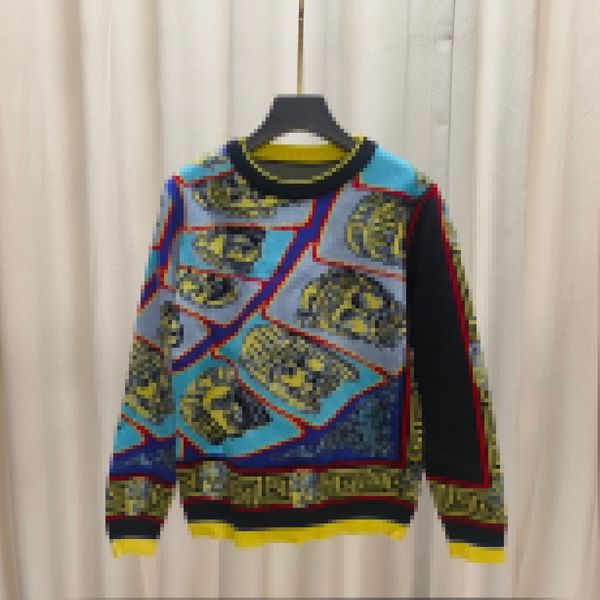 

2023 blue floral print women's pullover brand same style women's sweaters dh081, White;black