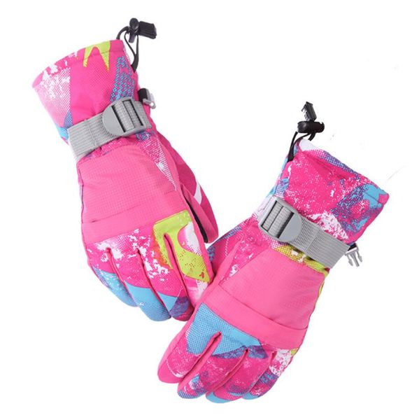 

children women men ski gloves winter waterproof anti-cold warm gloves outdoor sport snow sportswear skiing gloves windproof, Blue;gray