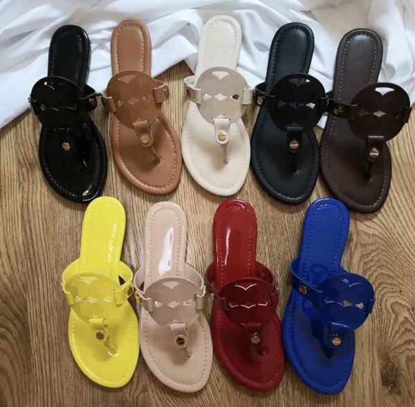 

luxury sandals genuine leather beach slippers designer slippers genuine leather classic women's sandals summer flats fashion beach wome, Black